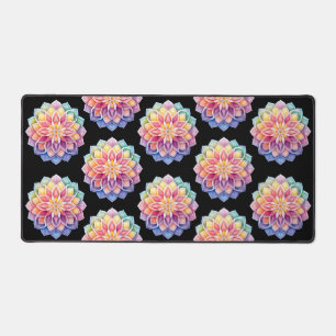 Alfrombrillas De Escritorio Alfombra de escritorio floral mandala brillante