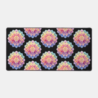 Alfrombrillas De Escritorio Alfombra de escritorio floral mandala brillante