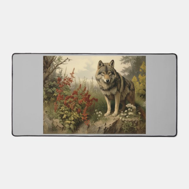 Alfrombrillas De Escritorio Alfombra de escritorio Lobo en Glen (Anverso)