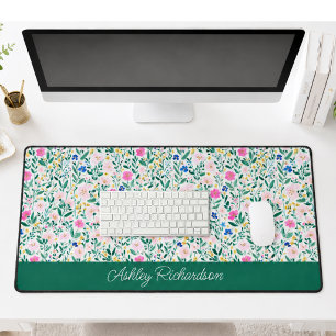 Alfrombrillas De Escritorio Alfombra de escritorio personalizada Jardín Floral