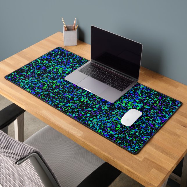 Alfrombrillas De Escritorio Alfombra de escritorio - Salpicaduras azules (Oficina 2)