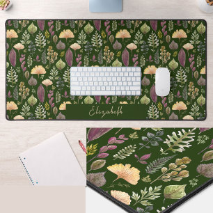 Alfrombrillas De Escritorio Alfombra de escritorio verde con nombre personaliz
