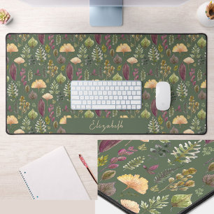 Alfrombrillas De Escritorio Alfombra de escritorio verde con nombre personaliz