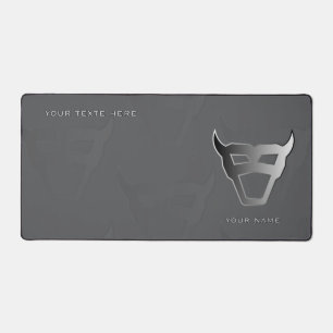 Alfrombrillas De Escritorio Alfombra de ratón de toro geométrico de plata Pro