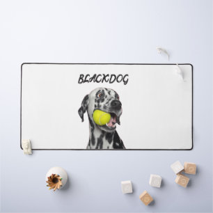 Alfrombrillas De Escritorio Almohada de perro personalizada en blanco y negro