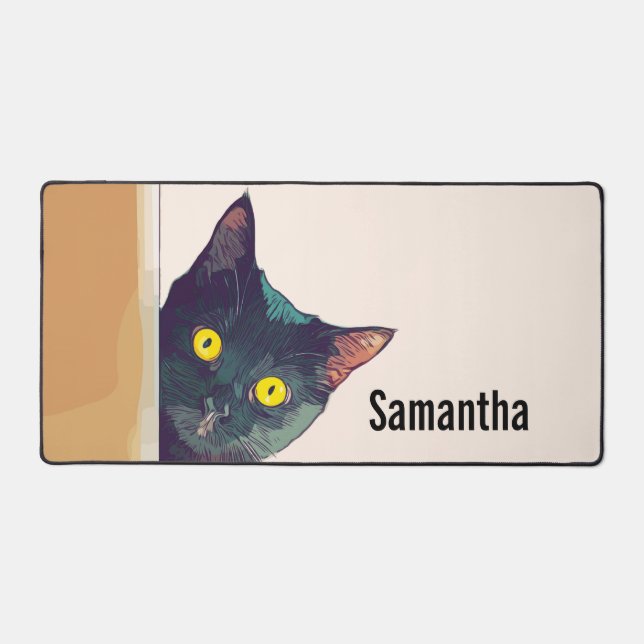 Alfrombrillas De Escritorio Almohadilla de escritorio de diseño de felino de p (Anverso)