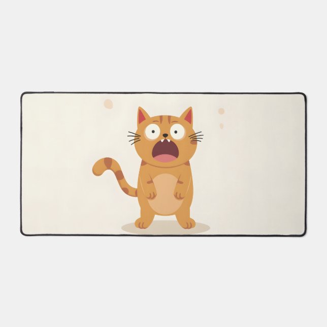 Alfrombrillas De Escritorio Almohadilla de ordenador para gato sorprendido (Anverso)