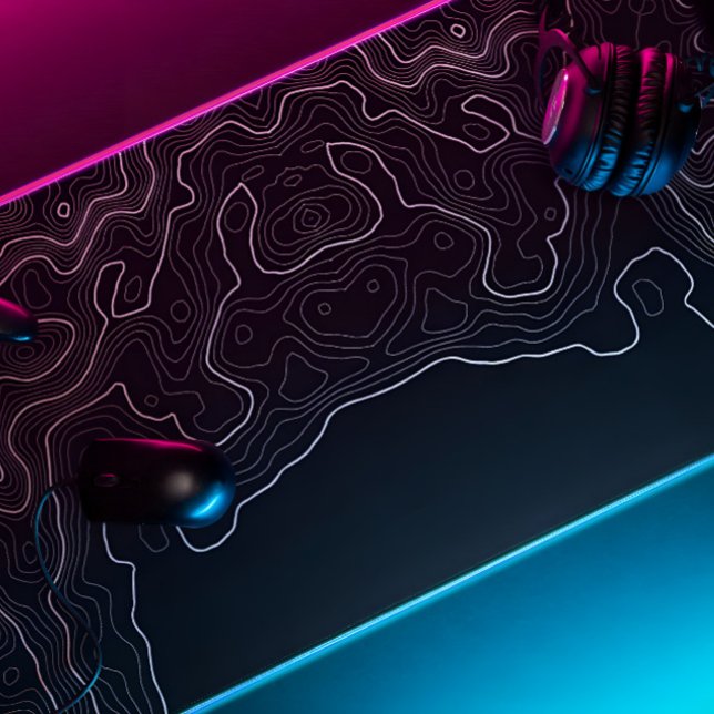 Alfrombrillas De Escritorio almohadilla de ratón topográfico xxl negro (Subido por el creador)