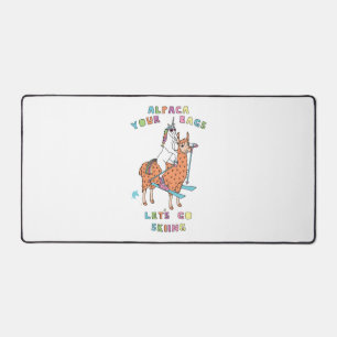 Alfrombrillas De Escritorio Alpaca tus bolsas vamos a esquiar unicornio