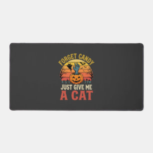 Alfrombrillas De Escritorio Amante de gatos de Halloween Olvida Caramelo Gráfi