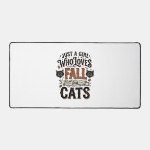 Alfrombrillas De Escritorio Amante de gatos otoñales diseño de camisa vintage