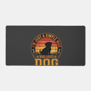 Alfrombrillas De Escritorio Amante de los Perros Hombre Simple Retro Atardecer