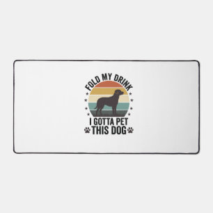 Alfrombrillas De Escritorio Amante de Perro Divertido Vintage Dobla Mi Bebida 