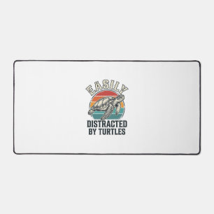 Alfrombrillas De Escritorio Amante de Tortugas Vintage Fácilmente Distraído po