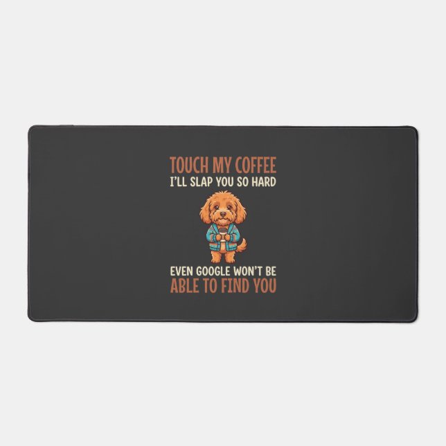 Alfrombrillas De Escritorio Amante del café gracioso Cockapoo (Anverso)
