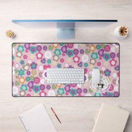 Alfrombrillas De Escritorio Amar los botones de coser rosados