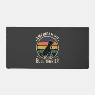 Alfrombrillas De Escritorio American Pit Bull Terrier Perro Cuerda Atardecer V