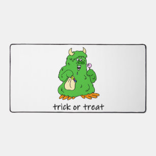 Alfrombrillas De Escritorio Amigable Monstruo Verde de Halloween Truco o Trato