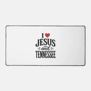 Alfrombrillas De Escritorio Amo a Jesús y Tennessee Diseño Cristiano Vintage