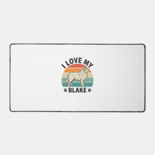 Alfrombrillas De Escritorio Amo a mi perro Blake Diseño de grabado retro_1