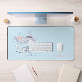 Alfrombrillas De Escritorio Amo el mar Personalizado Náutico caprichoso