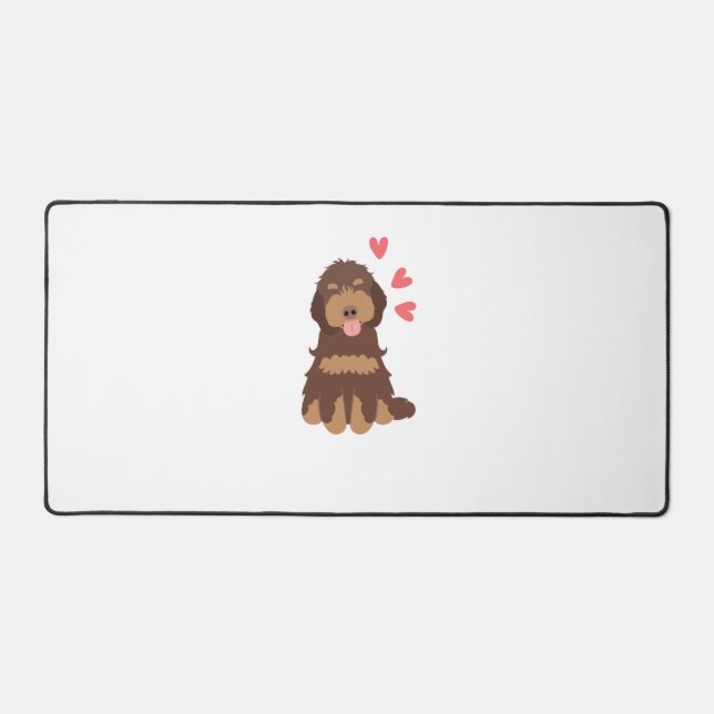 Alfrombrillas De Escritorio Amor Chocolate Phantom Cockapoo Cavapoo Perro (Anverso)