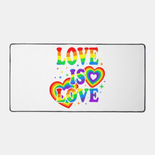 Alfrombrillas De Escritorio Amor LGBTQ es Amor Orgullo Gay Bandera de Arcoíris