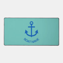 Alfrombrillas De Escritorio Anchor Azul Personalizado Tu Nombre De Barco Mint