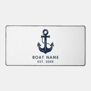Alfrombrillas De Escritorio Ancla azul naval náutica moderna personalizada