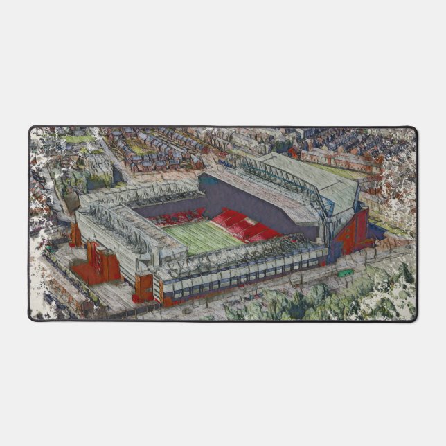 Alfrombrillas De Escritorio Anfield Stadium Liverpool - Artistic Watercolour (Anverso)