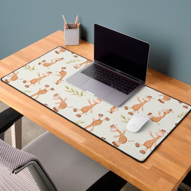 Alfrombrillas De Escritorio Animales salvajes Giraffe Kids (cute desk mat for kids with giraffe pattern.)