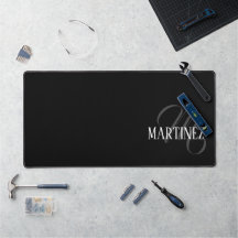 Apellido personalizado elegante negro | Nombre