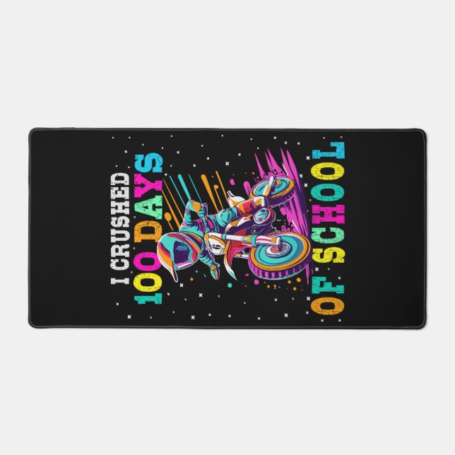 Alfrombrillas De Escritorio Aplasté 100 días del colegio Motocross (Anverso)