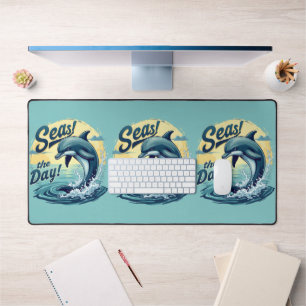 Alfrombrillas De Escritorio Aprovecha el Día Retro Delfín Estética Oceánica