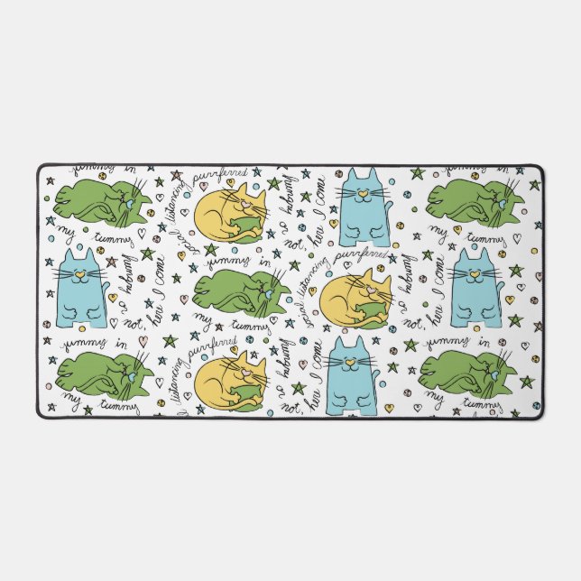Alfrombrillas De Escritorio Aquí Kitty Kitty Desk Mat (Anverso)
