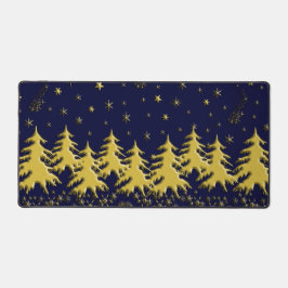 Alfrombrillas De Escritorio Árbol de Navidad dorado en el cielo azul de las es