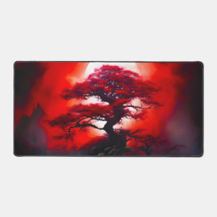 Alfrombrillas De Escritorio Árbol Rojo Místico Bajo Luna Llena