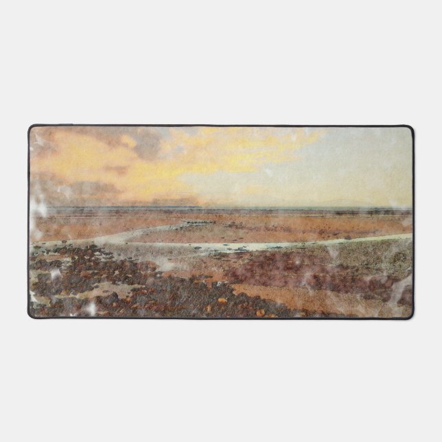 Alfrombrillas De Escritorio Ardrossan Beach Sunset Watercolour (Anverso)