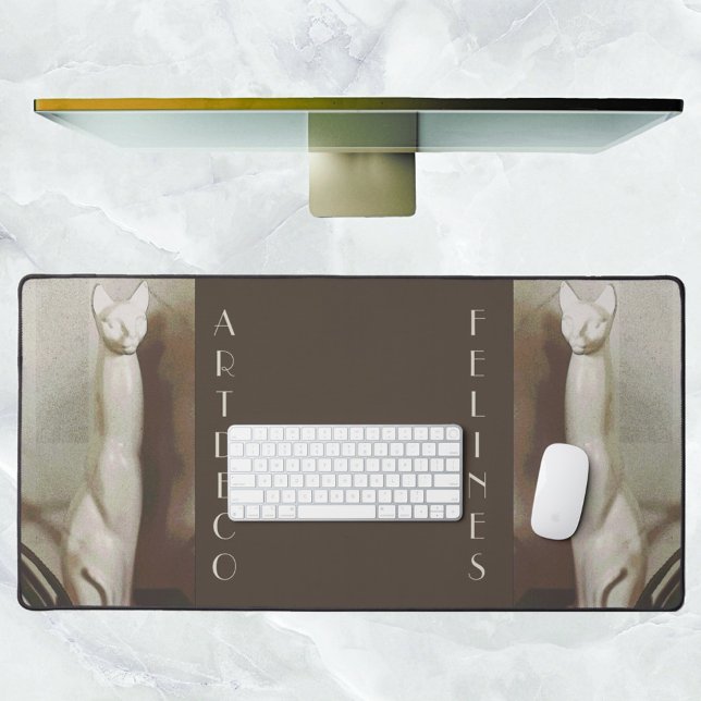 Alfrombrillas De Escritorio Art Deco Felines Gato Elegante Marrón (Subido por el creador)