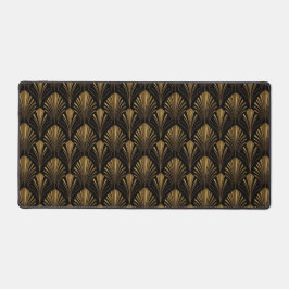 Alfrombrillas De Escritorio Art Deco Gold Pattern — Elegant Vintage Geometric 