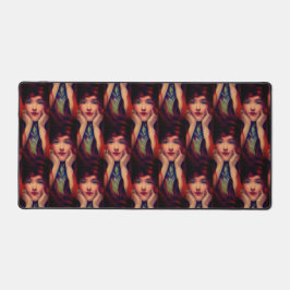 Alfrombrillas De Escritorio Art Nouveau deco elegante mujer cabeza roja bellez