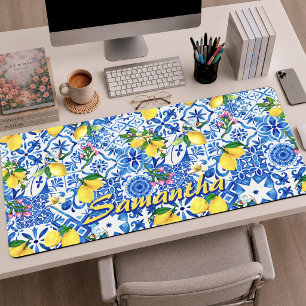 Alfrombrillas De Escritorio Arte de azulejos sicilianos de Amalfi Majolica de 