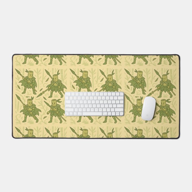 Alfrombrillas De Escritorio Arte de bambú con lanza (Teclado y ratón)