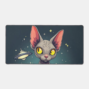 Alfrombrillas De Escritorio Arte de dibujos animados espaciales de gato Sphynx