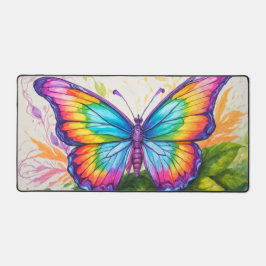 Alfrombrillas De Escritorio Arte de garabato de mariposa flotante de colores b