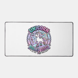 Alfrombrillas De Escritorio Arte de Unicorn Roller Disco POD Listo para Market