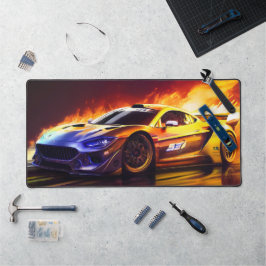 Alfrombrillas De Escritorio Arte digital de coche deportivo de carreras ardien