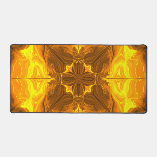 Alfrombrillas De Escritorio Arte Fractal Caleidoscopio Llama Dorada