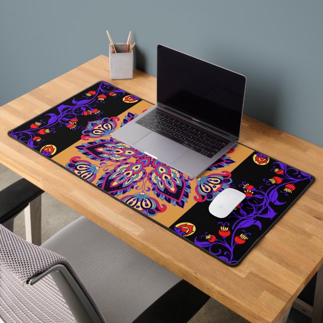 Alfrombrillas De Escritorio Arte gráfico morado y negro, naturaleza violeta (Oficina 2)