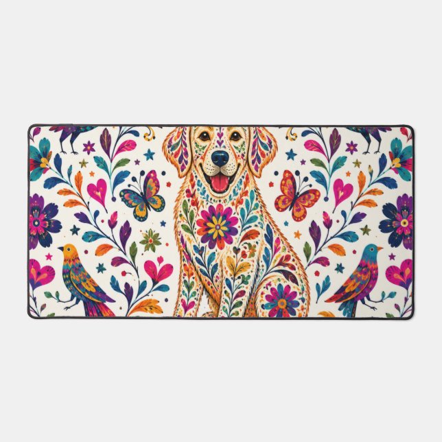 Alfrombrillas De Escritorio Arte Otomi Perro (Anverso)